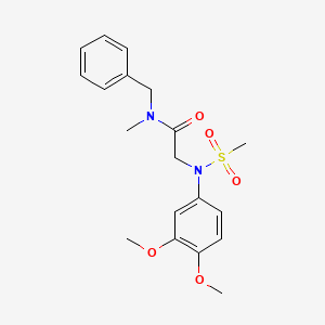 molecular formula C19H24N2O5S B6100035 N-benzyl-2-(3,4-dimethoxy-N-methylsulfonylanilino)-N-methylacetamide 