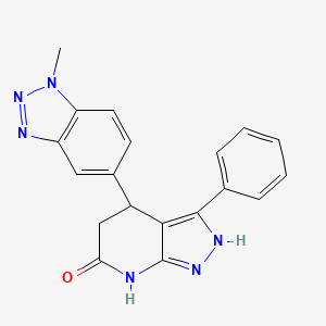 4-(1-Methylbenzotriazol-5-yl)-3-phenyl-2,4,5,7-tetrahydropyrazolo[3,4-b]pyridin-6-one