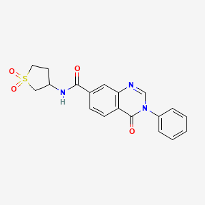 N-(1,1-dioxidotetrahydrothiophen-3-yl)-4-oxo-3-phenyl-3,4-dihydroquinazoline-7-carboxamide