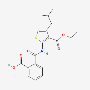 2-[[3-ethoxycarbonyl-4-(2-methylpropyl)thiophen-2-yl]carbamoyl]benzoic acid