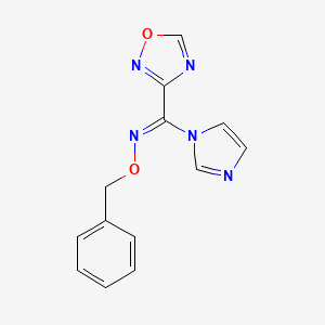 molecular formula C13H11N5O2 B6100074 (Z)-1-imidazol-1-yl-1-(1,2,4-oxadiazol-3-yl)-N-phenylmethoxymethanimine 