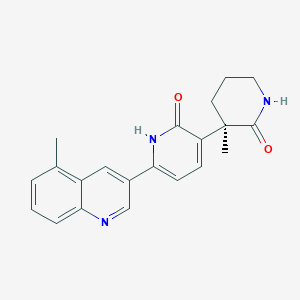 B610008 3-[(3R)-3-methyl-2-oxopiperidin-3-yl]-6-(5-methylquinolin-3-yl)-1H-pyridin-2-one CAS No. 1952261-87-8