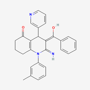 2-amino-3-benzoyl-1-(3-methylphenyl)-4-(3-pyridinyl)-4,6,7,8-tetrahydro-5(1H)-quinolinone