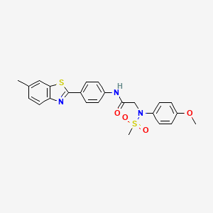 N~2~-(4-methoxyphenyl)-N~1~-[4-(6-methyl-1,3-benzothiazol-2-yl)phenyl]-N~2~-(methylsulfonyl)glycinamide