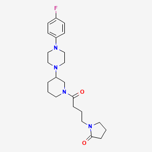 molecular formula C23H33FN4O2 B6100104 1-(4-{3-[4-(4-fluorophenyl)-1-piperazinyl]-1-piperidinyl}-4-oxobutyl)-2-pyrrolidinone 