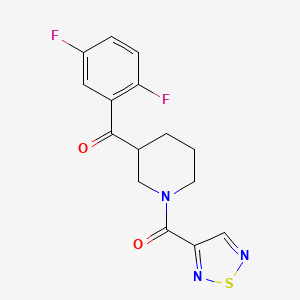 molecular formula C15H13F2N3O2S B6100113 (2,5-difluorophenyl)[1-(1,2,5-thiadiazol-3-ylcarbonyl)-3-piperidinyl]methanone 