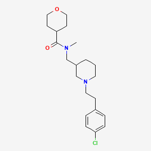 molecular formula C21H31ClN2O2 B6100127 N-({1-[2-(4-chlorophenyl)ethyl]-3-piperidinyl}methyl)-N-methyltetrahydro-2H-pyran-4-carboxamide 