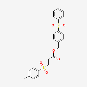 4-(phenylsulfonyl)benzyl 3-[(4-methylphenyl)sulfonyl]propanoate