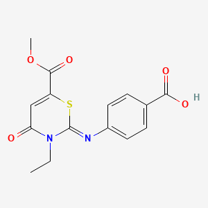 4-{[3-ETHYL-6-(METHOXYCARBONYL)-4-OXO-3,4-DIHYDRO-2H-1,3-THIAZIN-2-YLIDEN]AMINO}BENZOIC ACID