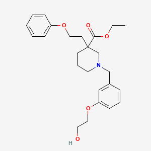 ethyl 1-[3-(2-hydroxyethoxy)benzyl]-3-(2-phenoxyethyl)-3-piperidinecarboxylate