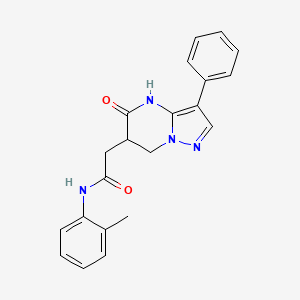 N-(2-methylphenyl)-2-(5-oxo-3-phenyl-6,7-dihydro-4H-pyrazolo[1,5-a]pyrimidin-6-yl)acetamide