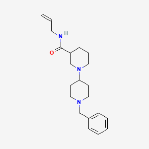 molecular formula C21H31N3O B6100176 N-allyl-1'-benzyl-1,4'-bipiperidine-3-carboxamide 