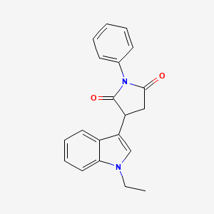 molecular formula C20H18N2O2 B6100193 3-(1-ethyl-1H-indol-3-yl)-1-phenylpyrrolidine-2,5-dione 