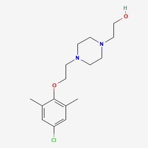 molecular formula C16H25ClN2O2 B6100208 2-{4-[2-(4-chloro-2,6-dimethylphenoxy)ethyl]-1-piperazinyl}ethanol 