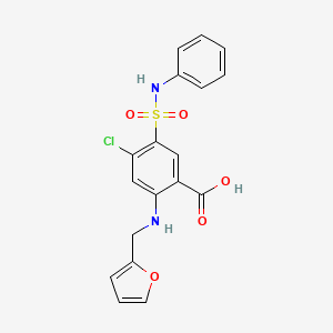 molecular formula C18H15ClN2O5S B610021 N-Phenyl furosemide CAS No. 21525-08-6