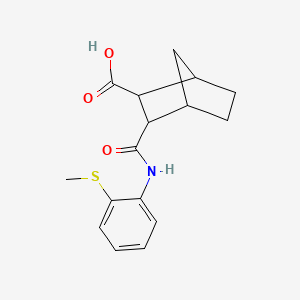 3-{[2-(methylsulfanyl)anilino]carbonyl}bicyclo[2.2.1]heptane-2-carboxylic acid