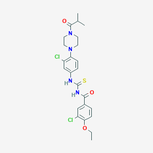 3-chloro-N-({[3-chloro-4-(4-isobutyryl-1-piperazinyl)phenyl]amino}carbonothioyl)-4-ethoxybenzamide