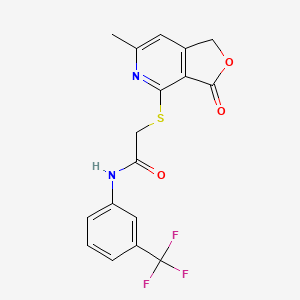 molecular formula C17H13F3N2O3S B6100220 2-({6-METHYL-3-OXO-1H,3H-FURO[3,4-C]PYRIDIN-4-YL}SULFANYL)-N-[3-(TRIFLUOROMETHYL)PHENYL]ACETAMIDE 