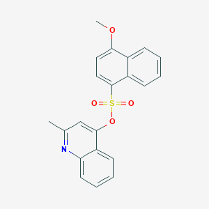 molecular formula C21H17NO4S B6100252 2-METHYL-4-QUINOLYL 4-METHOXY-1-NAPHTHALENESULFONATE 