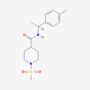 1-METHANESULFONYL-N-[1-(4-METHYLPHENYL)ETHYL]PIPERIDINE-4-CARBOXAMIDE