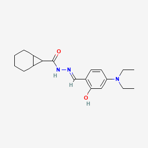 molecular formula C19H27N3O2 B6100298 N-[(E)-[4-(diethylamino)-2-hydroxyphenyl]methylideneamino]bicyclo[4.1.0]heptane-7-carboxamide 