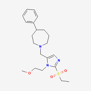 1-[[2-Ethylsulfonyl-3-(2-methoxyethyl)imidazol-4-yl]methyl]-4-phenylazepane