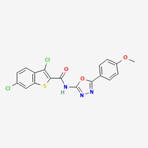 3,6-dichloro-N-[5-(4-methoxyphenyl)-1,3,4-oxadiazol-2-yl]-1-benzothiophene-2-carboxamide