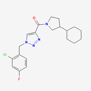 1-(2-chloro-4-fluorobenzyl)-4-[(3-cyclohexyl-1-pyrrolidinyl)carbonyl]-1H-1,2,3-triazole