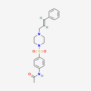 N-(4-{[4-(3-phenyl-2-propen-1-yl)-1-piperazinyl]sulfonyl}phenyl)acetamide