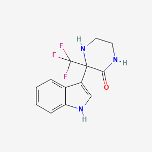 3-(1H-indol-3-yl)-3-(trifluoromethyl)tetrahydro-2(1H)-pyrazinone