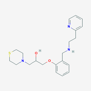 1-[2-[(2-pyridin-2-ylethylamino)methyl]phenoxy]-3-thiomorpholin-4-ylpropan-2-ol