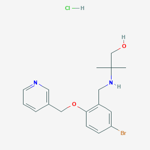 2-[[5-Bromo-2-(pyridin-3-ylmethoxy)phenyl]methylamino]-2-methylpropan-1-ol;hydrochloride