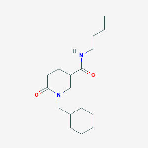 N-butyl-1-(cyclohexylmethyl)-6-oxo-3-piperidinecarboxamide