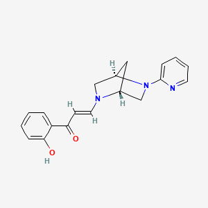 molecular formula C19H19N3O2 B610064 (E)-1-(2-羟基苯基)-3-((1R,4R)-5-(吡啶-2-基)-2,5-二氮杂双环[2.2.1]庚烷-2-基)丙-2-烯-1-酮 CAS No. 1819363-80-8