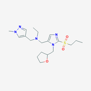 N-[(1-methylpyrazol-4-yl)methyl]-N-[[3-(oxolan-2-ylmethyl)-2-propylsulfonylimidazol-4-yl]methyl]ethanamine