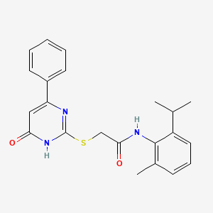 N-(2-isopropyl-6-methylphenyl)-2-[(6-oxo-4-phenyl-1,6-dihydro-2-pyrimidinyl)thio]acetamide