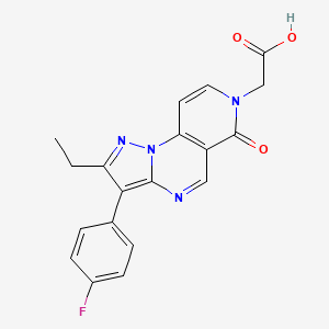 [2-ethyl-3-(4-fluorophenyl)-6-oxopyrazolo[1,5-a]pyrido[3,4-e]pyrimidin-7(6H)-yl]acetic acid