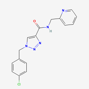 1-(4-chlorobenzyl)-N-(2-pyridinylmethyl)-1H-1,2,3-triazole-4-carboxamide