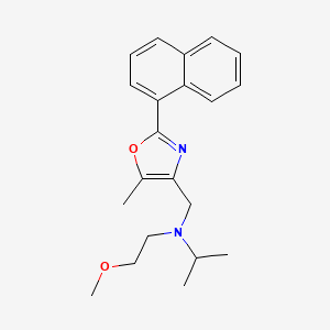 N-(2-methoxyethyl)-N-[(5-methyl-2-naphthalen-1-yl-1,3-oxazol-4-yl)methyl]propan-2-amine