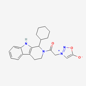 3-[2-(1-cyclohexyl-1,3,4,9-tetrahydro-2H-beta-carbolin-2-yl)-2-oxoethyl]-1,2,3-oxadiazol-3-ium-5-olate