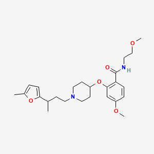 4-methoxy-N-(2-methoxyethyl)-2-({1-[3-(5-methyl-2-furyl)butyl]-4-piperidinyl}oxy)benzamide