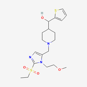 (1-{[2-(ethylsulfonyl)-1-(2-methoxyethyl)-1H-imidazol-5-yl]methyl}-4-piperidinyl)(2-thienyl)methanol