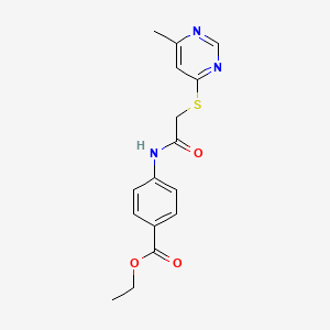 ethyl 4-({[(6-methylpyrimidin-4-yl)thio]acetyl}amino)benzoate