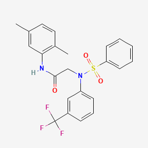 N~1~-(2,5-dimethylphenyl)-N~2~-(phenylsulfonyl)-N~2~-[3-(trifluoromethyl)phenyl]glycinamide