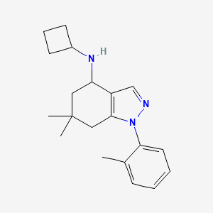 N-cyclobutyl-6,6-dimethyl-1-(2-methylphenyl)-4,5,6,7-tetrahydro-1H-indazol-4-amine