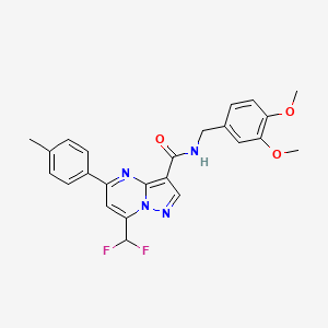 7-(difluoromethyl)-N-(3,4-dimethoxybenzyl)-5-(4-methylphenyl)pyrazolo[1,5-a]pyrimidine-3-carboxamide