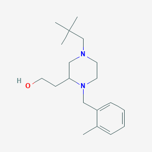 2-[4-(2,2-dimethylpropyl)-1-(2-methylbenzyl)-2-piperazinyl]ethanol