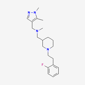 1-(1,5-dimethyl-1H-pyrazol-4-yl)-N-({1-[2-(2-fluorophenyl)ethyl]-3-piperidinyl}methyl)-N-methylmethanamine