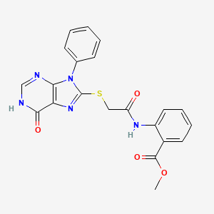 METHYL 2-{2-[(6-OXO-9-PHENYL-6,9-DIHYDRO-1H-PURIN-8-YL)SULFANYL]ACETAMIDO}BENZOATE