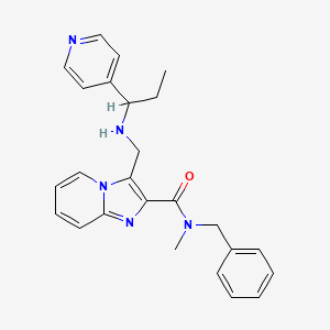 N-benzyl-N-methyl-3-({[1-(4-pyridinyl)propyl]amino}methyl)imidazo[1,2-a]pyridine-2-carboxamide